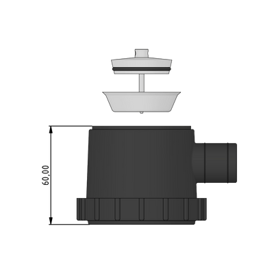 RK Reich Siphon geneigt inkl. Geruchsver. Ø 25mm