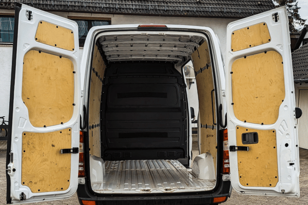 Mercedes Sprinter Kastenwagen kurz vor dem Umbau zum Camper Van
